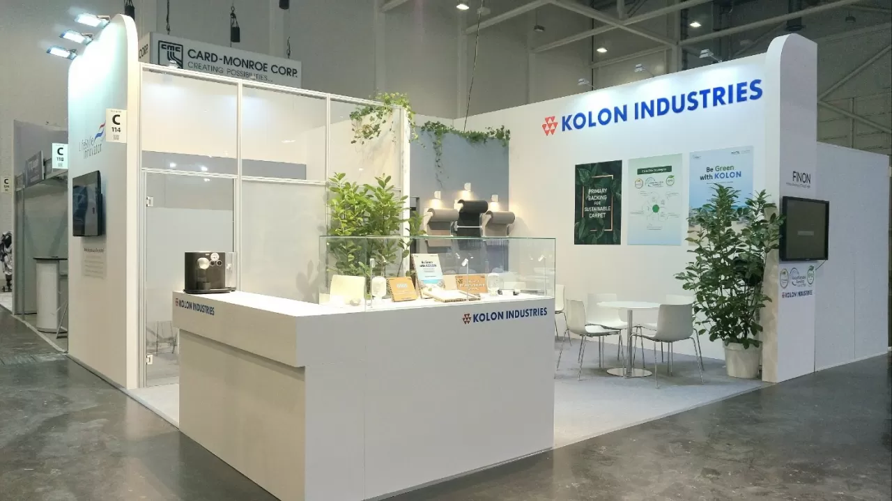 Kolon Industries' exhibition booth in DOMOTEX Hannover, 2023 img#1