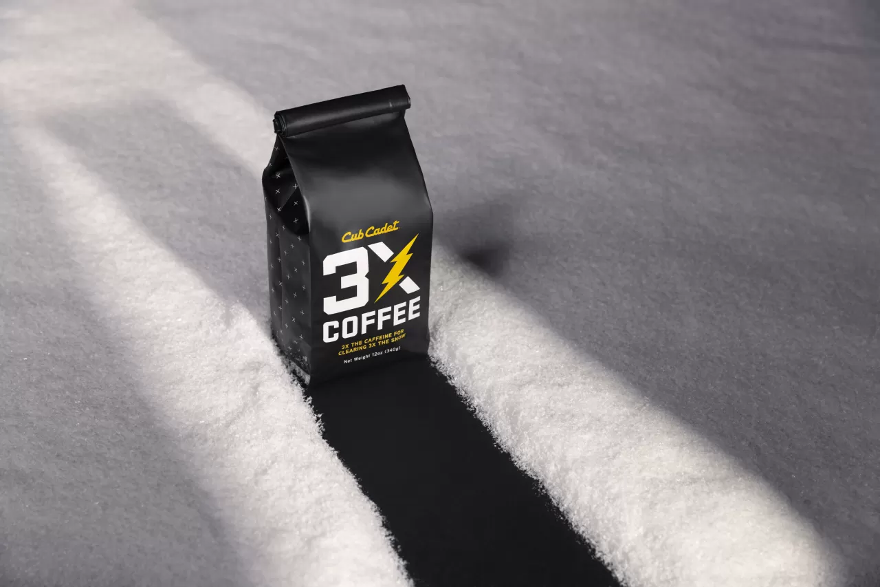 Available exclusively as a giveaway, visit TheShed.CubCadet.com/3x-coffee starting Jan. 17 to enter for a chance to win a free bag of 3X Coffee by Cub Cadet. img#1