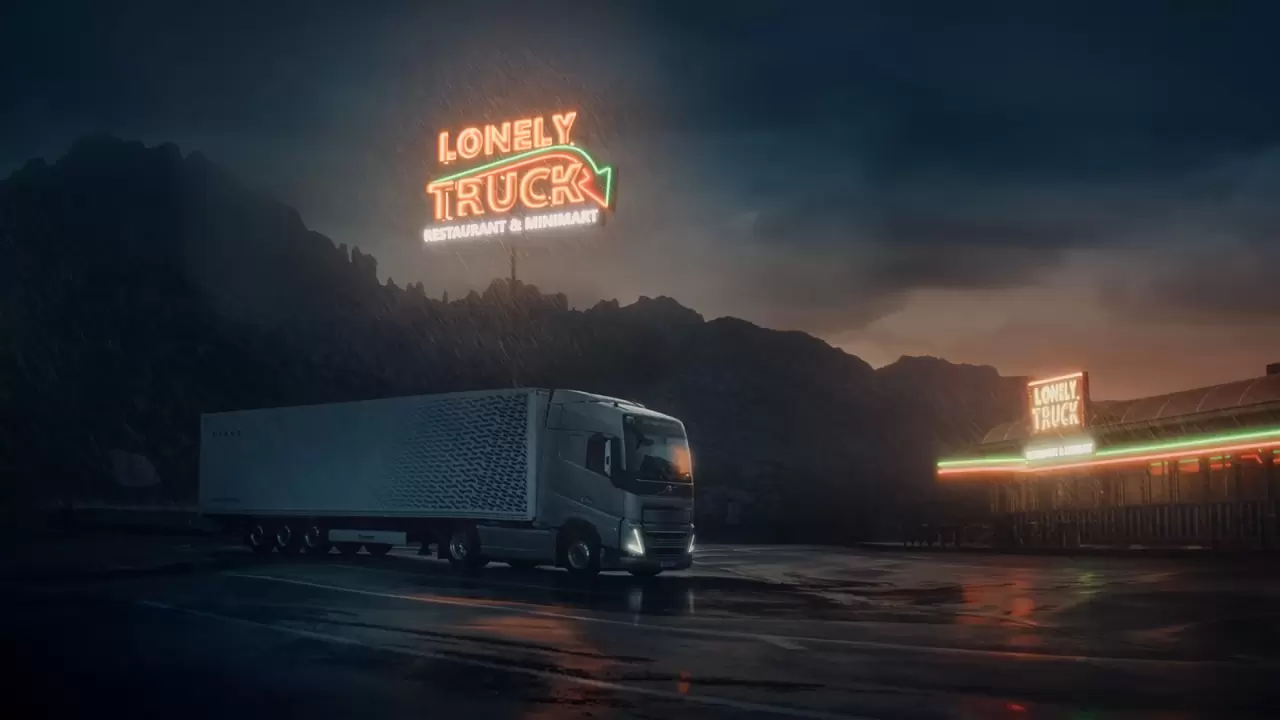 Two Volvo trucks fall head over wheels for each other in new film img#1