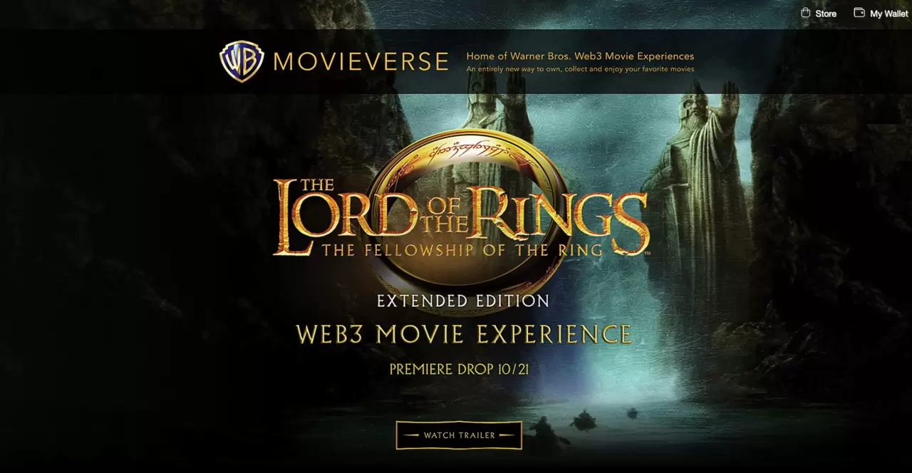 Warner Bros. home entertainment and Eluvio announce the Lord of the Rings: the Fellowship of the Ring web3 movie experience img#1