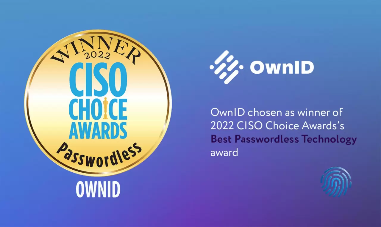 OwnID Chosen as Best Passwordless Technology at 2022 CISO Choice Awards img#1