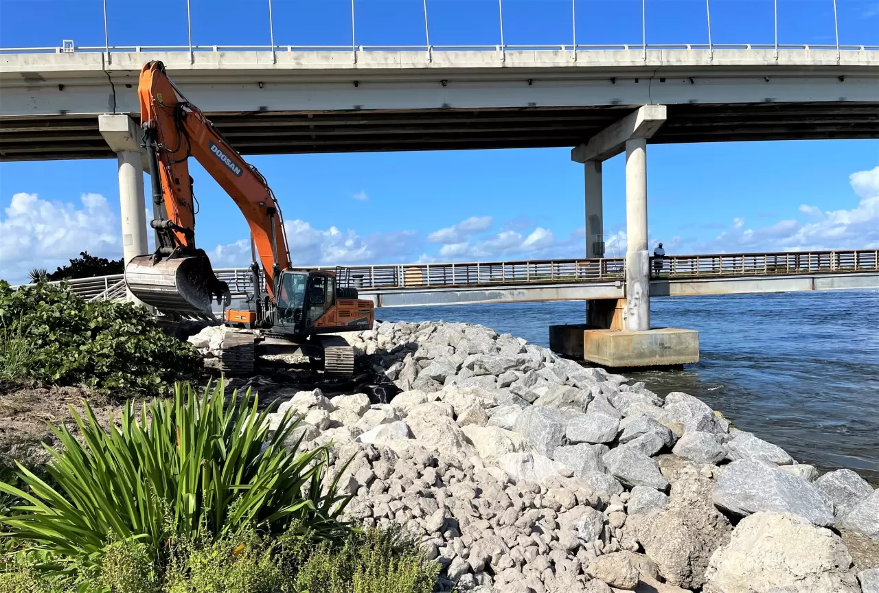 Sea & Shoreline and the Sebastian Inlet District complete the Sebastian Inlet shoreline stabilization project img#1