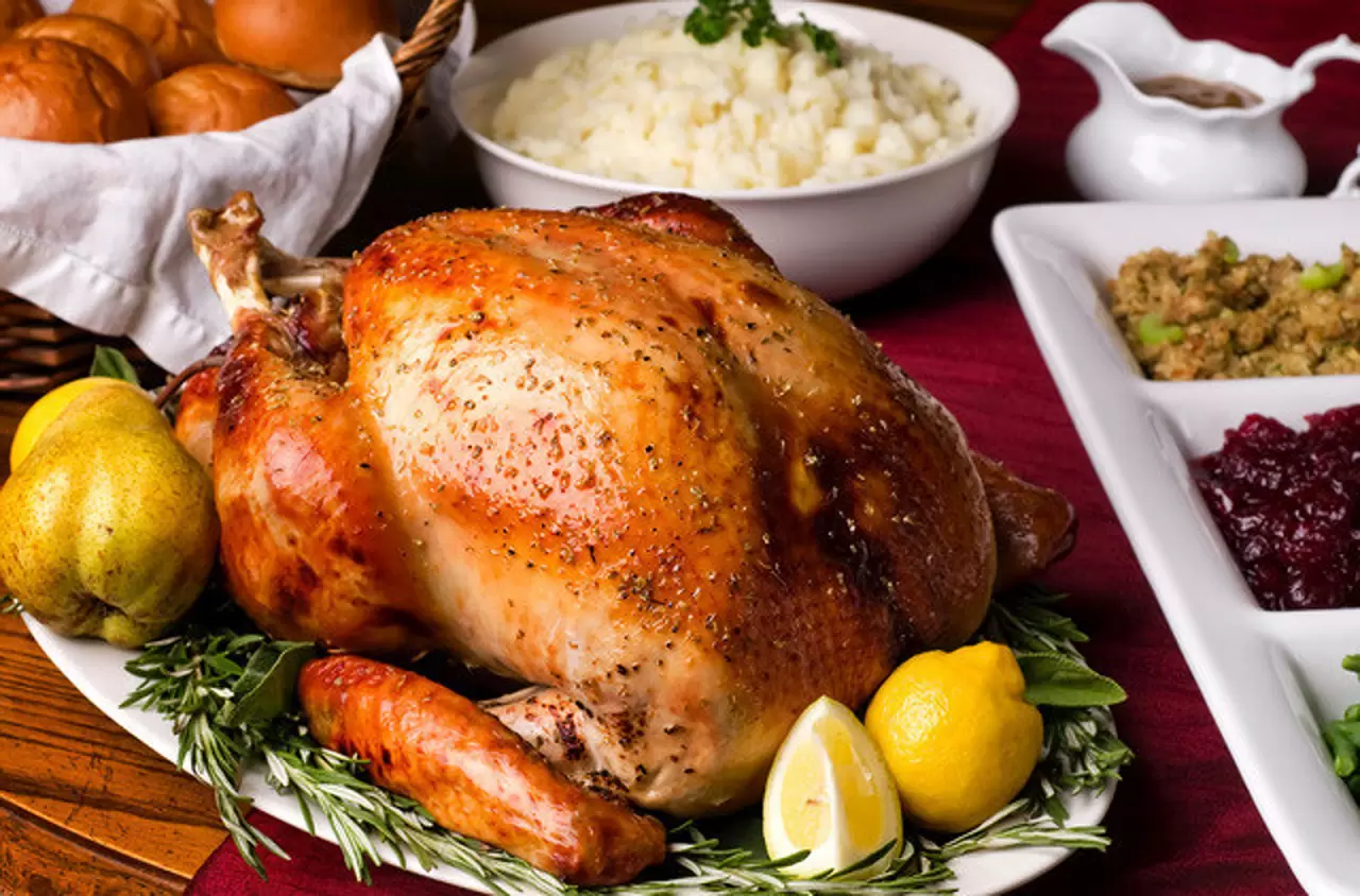 Your turkey will pop with flavor when you use a butter with a higher fat content, seasoned with herbs. Simply create the compound, chill and stick the herb butter under the skin of the turkey. img#1