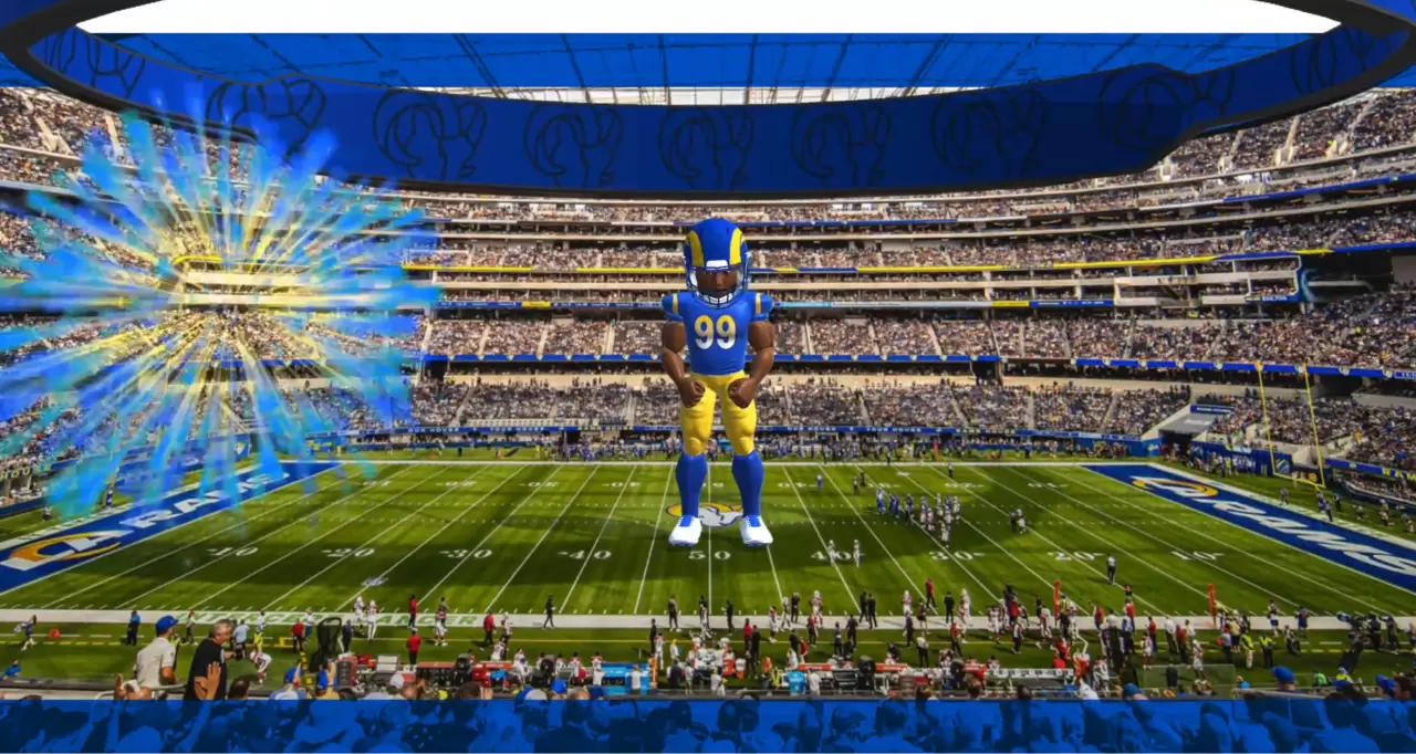On Sunday, fans at SoFi Stadium were the first to experience 'shared AR' in an NFL game with the Rams' launch of ARound. img#1