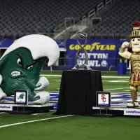 Tire Art Mascots For Bowl-bound teams celebrated at the 87th Goodyear Cotton Bowl Classic