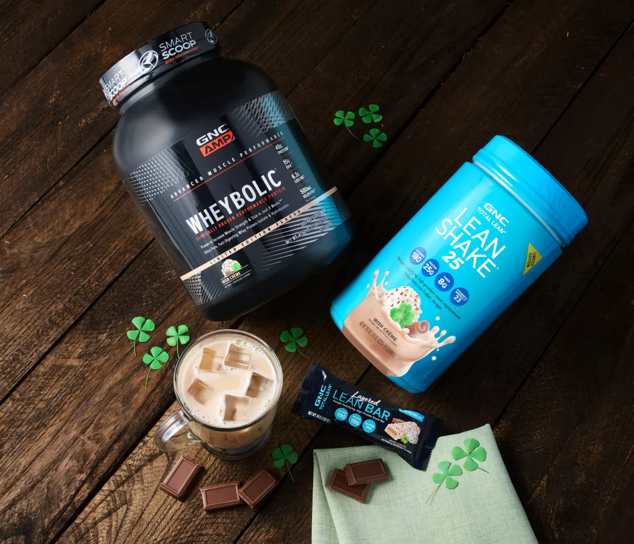 Just in Time for St. Patrick’s Day, GNC Launches Irish Crème Flavor for GNC AMP and Total Lean® img#1