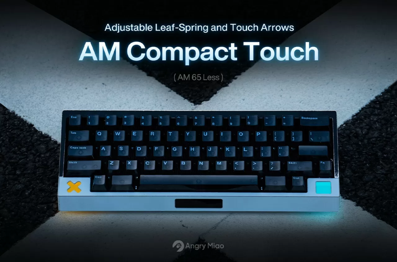 Angry Miao Launches AM Compact Touch Keyboard With Two-Stage Adjustable Leaf Spring and Touch Panel