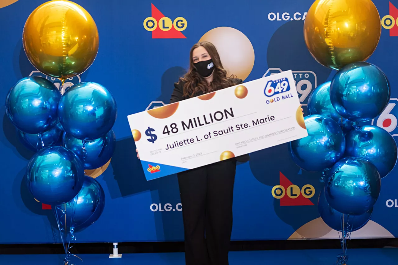 Sault Ste. Marie Resident Wins $48 million Lotto 6/49 Gold Ball Jackpot with First Ticket Ever Purchased (CNW Group/OLG Winners) img#1