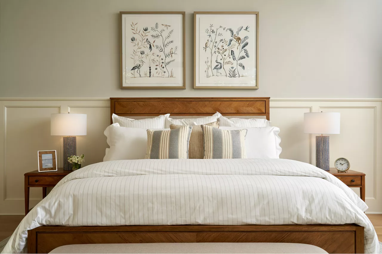 Private label bedding collections in four different styles: Coastal, Modern Farmhouse, Traditional and Transitional. img#1
