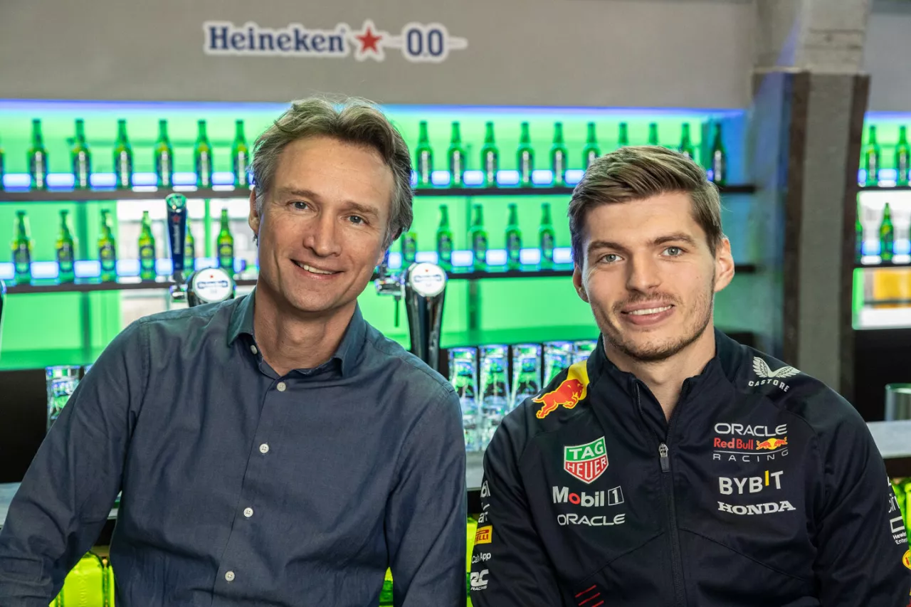 New HEINEKEN® 0.0 ambassador Max Verstappen with HEINEKEN® CEO Dolf van den Brink img#2