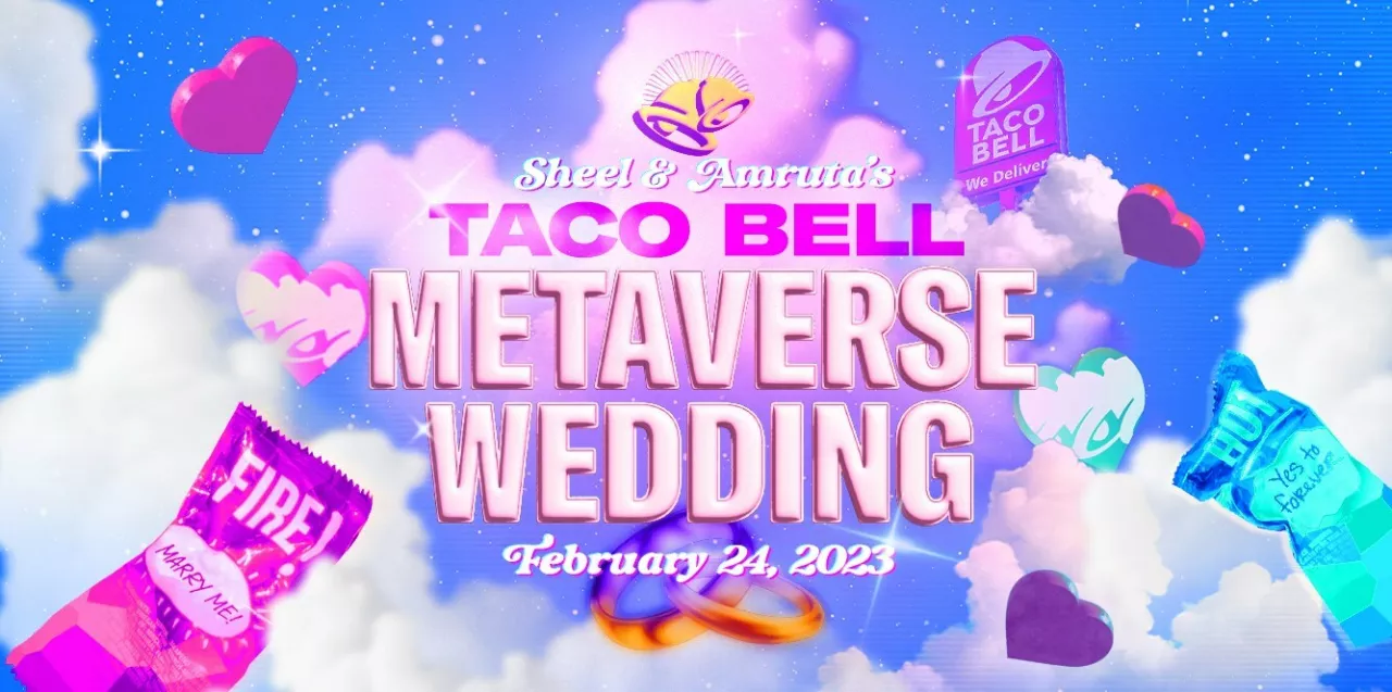 Taco Bell announces the lucky couple who will be tying the knot at Taco Bell's metaverse wedding. img#1