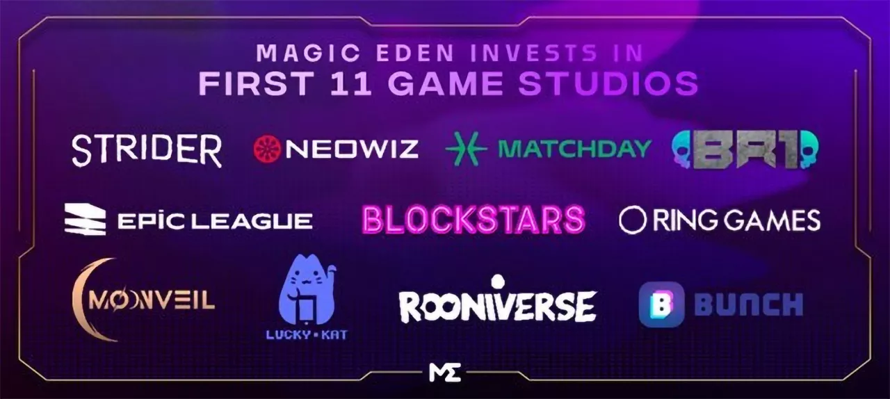 Magic Eden Ventures Invests in 11 Web3 Game Studios img#1