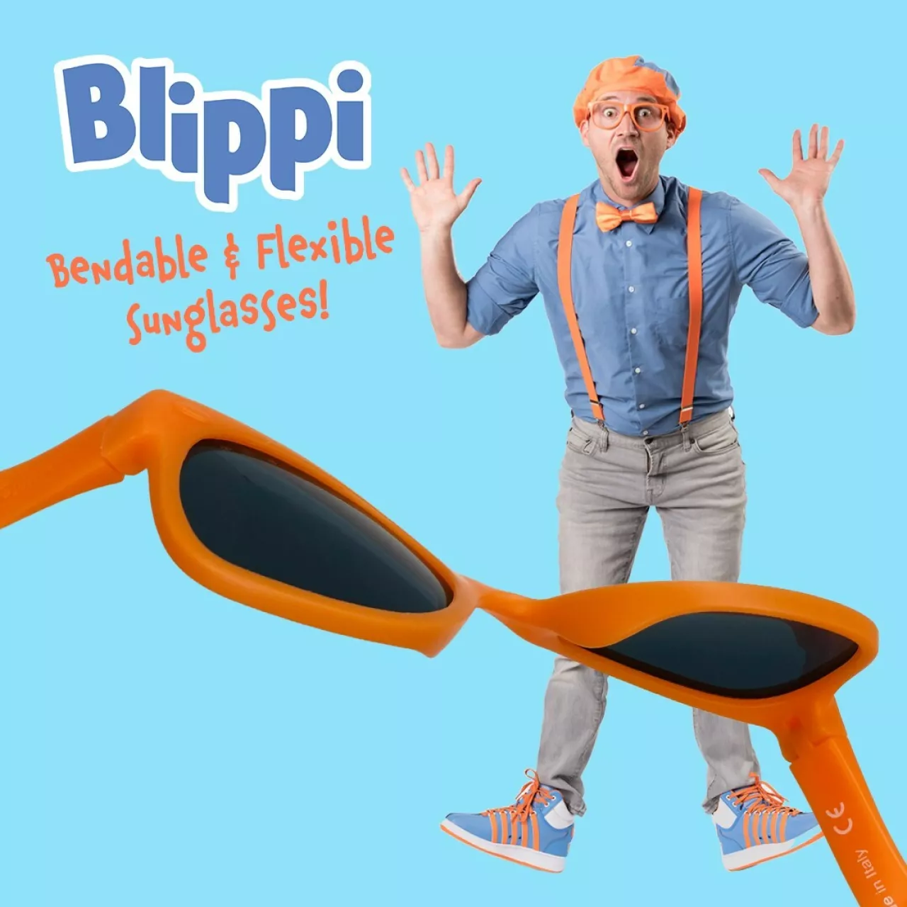 Blippi sunglasses, screen time glasses and prescription glasses are available for purchase internationally online at www.blippiglasses.com and select retailers nationwide. If you’re new to the Roshambo Eyewear brand, we design our frames with kids in mind! Our sunglasses have been laboratory tested BPA free, lead free, latex free, heavy metal free, among many other nasty things. img#1