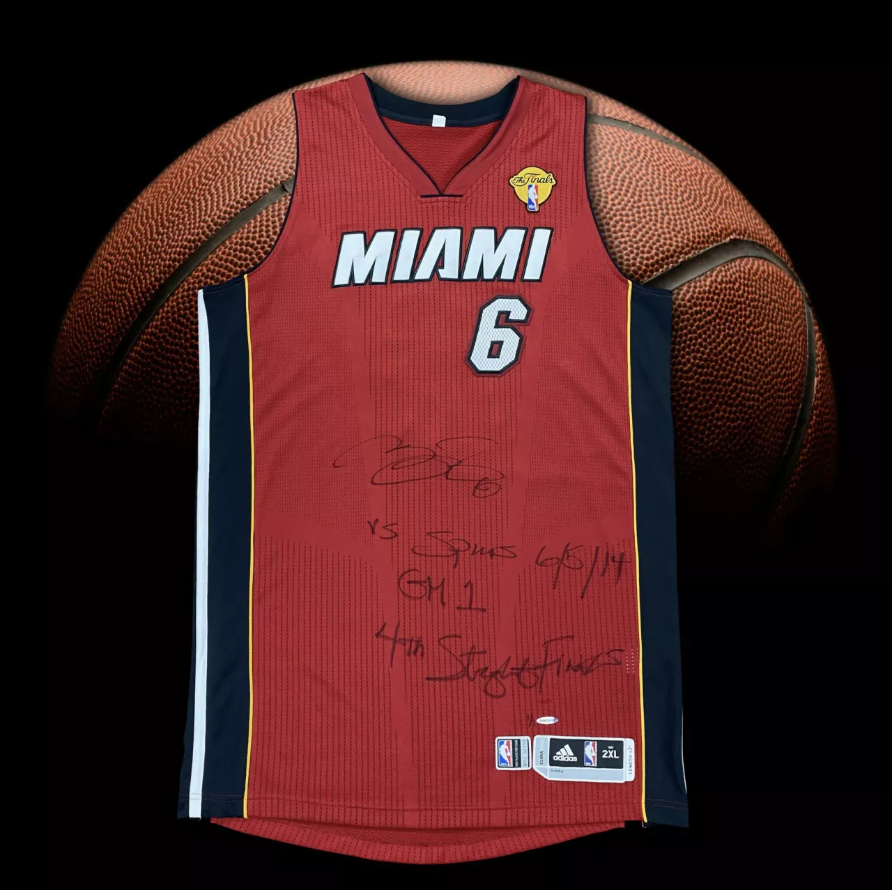 LeBron James Game Worn 2014 NBA Finals Jersey at Infinite Auctions img#1