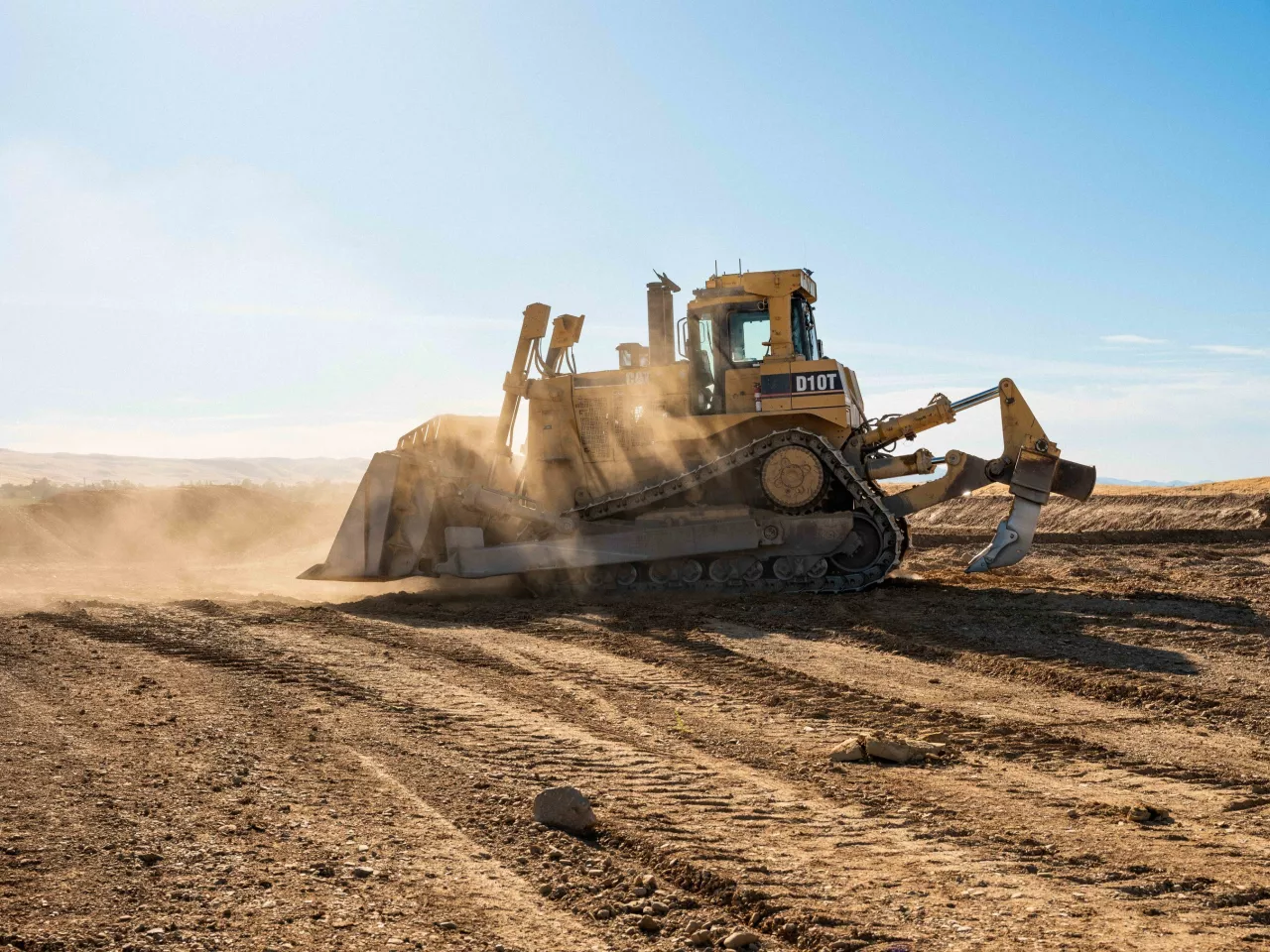 2012 Caterpillar D10T Dozer retrofitted with the Teleo kit on top at Teichert’s site in Tracy, California img#1