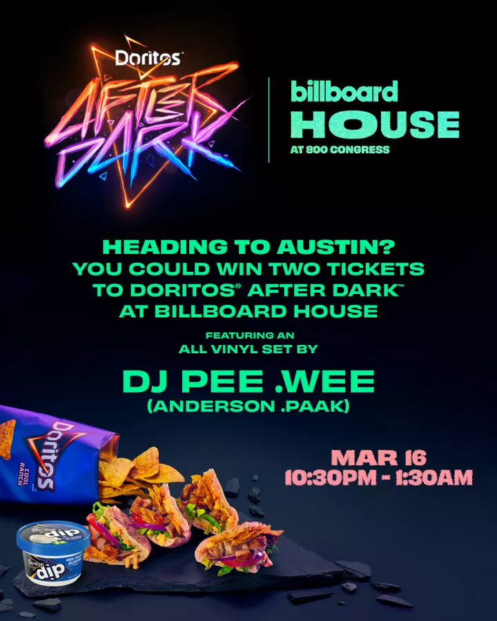 DORITOS® AFTER DARK™ DELIVERS LATE-NIGHT DINING AND ENTERTAINMENT AT SXSW® WITH DJ PEE .WEE AKA ANDERSON .PAAK AT BILLBOARD HOUSE. img#2