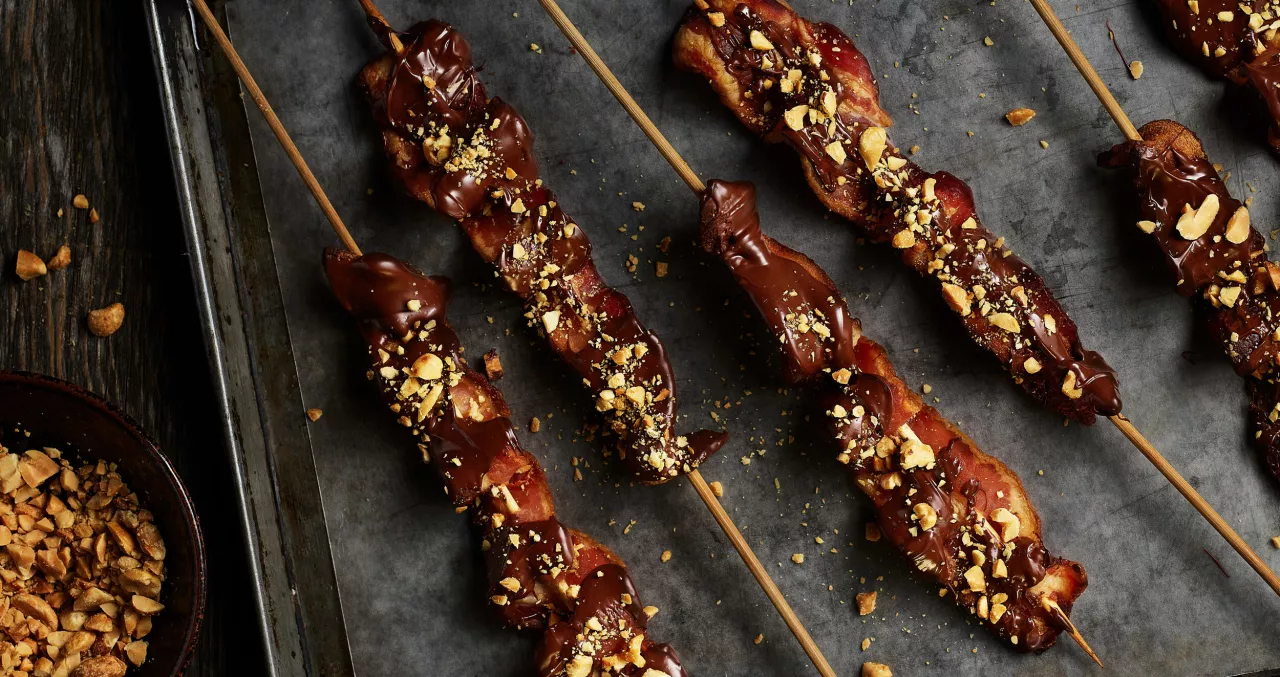 Chocolate-Covered Hormel® Black Label® Bacon — You can’t lose with this sweet and savory treat that takes less than 20 minutes to prepare! img#1