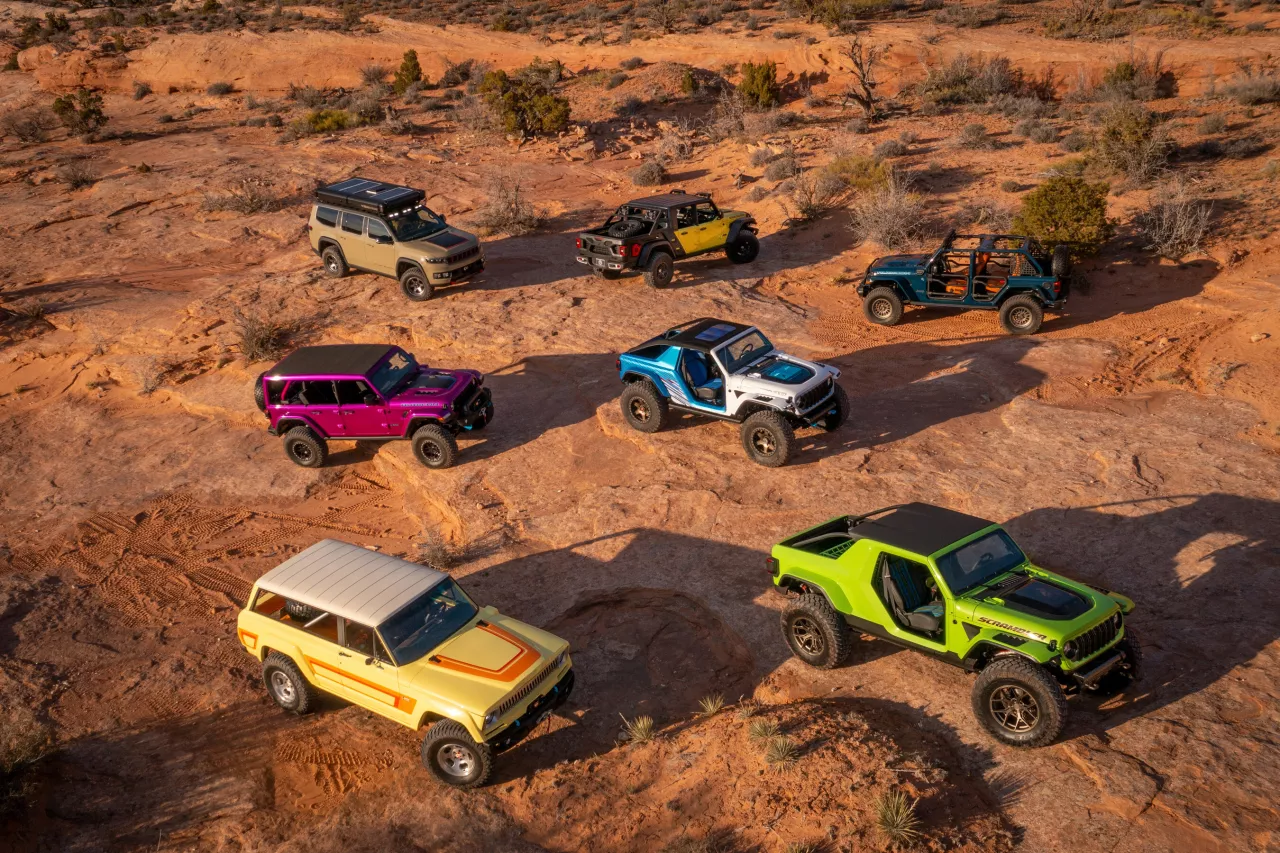 An entirely new collection of eye-catching, efficient and terrain-capable Jeep® brand concept vehicles will be unveiled and driven off road during the 57th annual Easter Jeep Safari™ (April 1-9, 2023) in Moab, Utah. The battery-electric vehicle (BEV) Jeep Wrangler Magneto 3.0 concept, and three additional Jeep 4xe concept vehicles are testament to the Jeep brand’s commitment to Zero Emission Freedom and 4x4 capability leadership. img#1