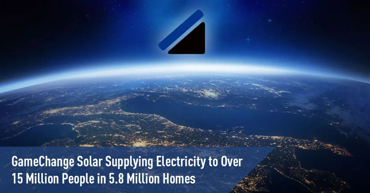 GameChange Solar Supplying Electricity to Over 15 Million People in 5.8 Million Homes img#1