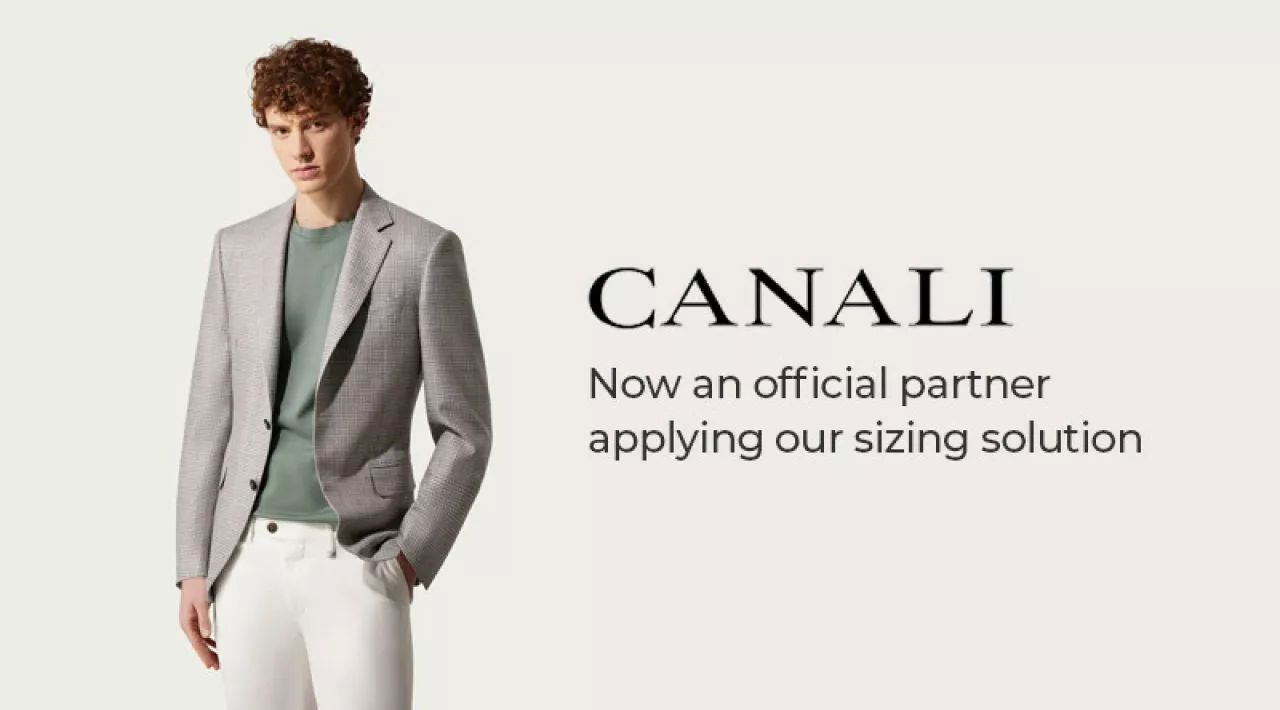 CANALI, an official partner applying our sizing solution. img#1