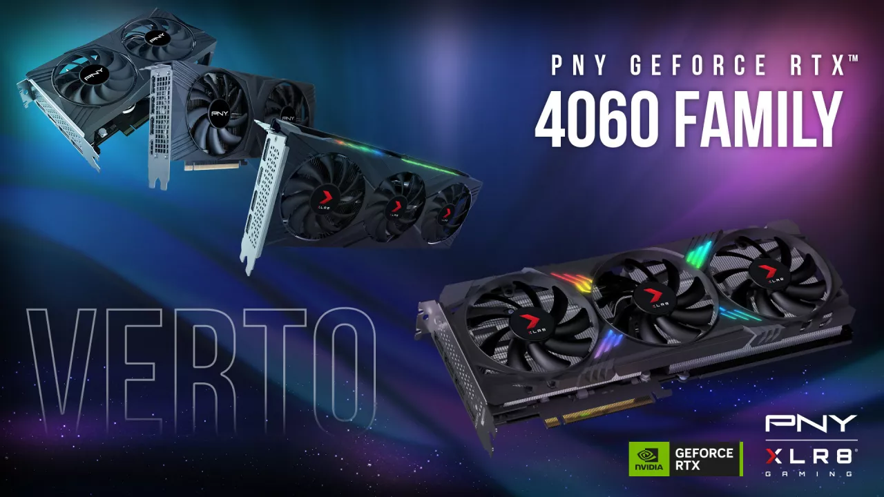 PNY VERTO™ GeForce RTX™ 4060 Family of Graphics Cards; PNY Introduces Latest NVIDIA® GeForce RTX™ 40 Series GPU Family with DLSS 3 img#1