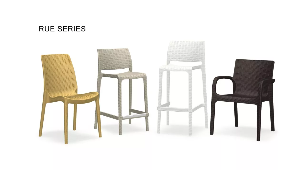 With Rue Series, you can bring a stylish and natural look to any indoor or outdoor space. The rattan effect is achieved through a special molding technique that gives the furniture a woven texture similar to natural rattan. img#1
