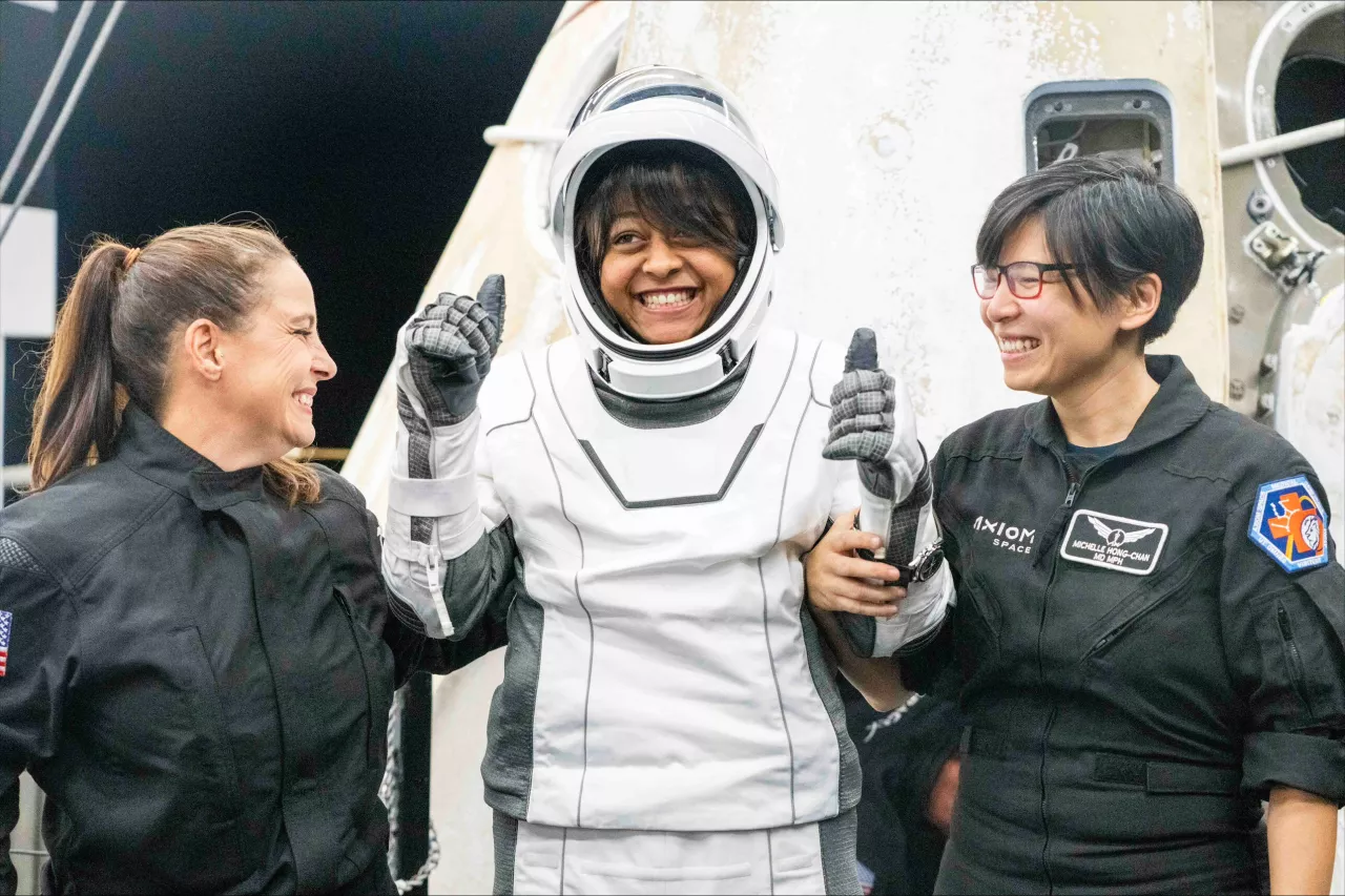 The first Arab female astronaut, Rayyanah Barnawi lands safely after completing the successful AX-2 mission which conducted pioneering scientific research in space img#2