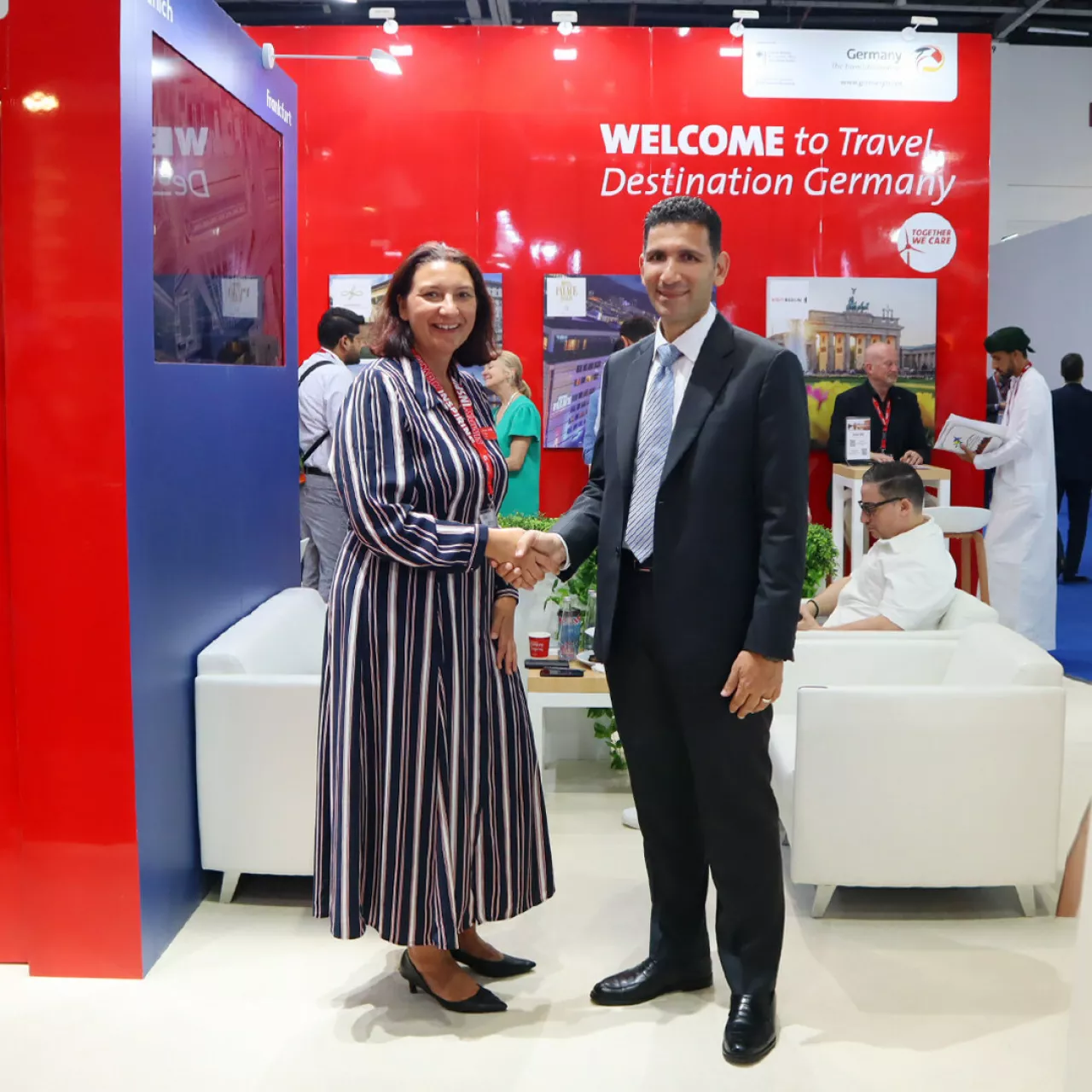 ( from left to right): Yamina Sofo, Director at the German National Tourist Office (GNTO GCC), and Mamoun Hmedan, Chief Commercial officer and Managing Director, MENA and India, Wego img#1