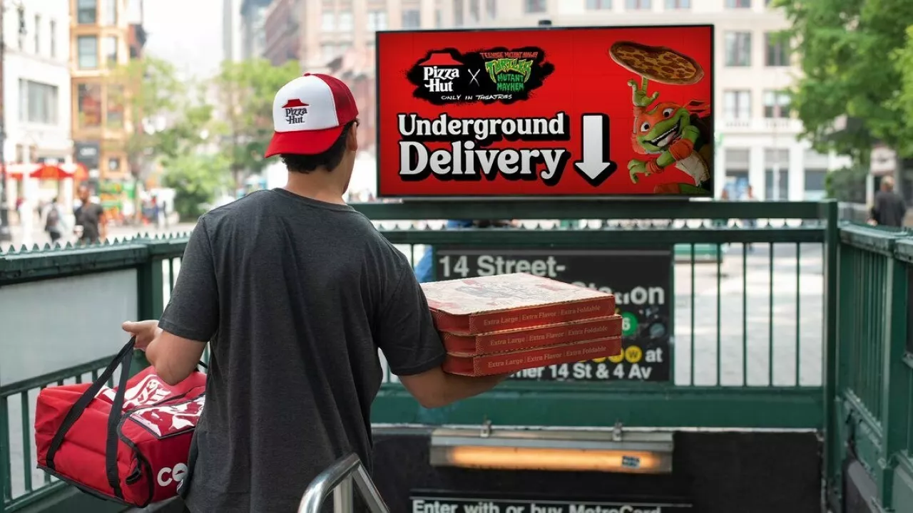 Pizza Hut Tests Underground Deliveries to Celebrate the Upcoming Release of the Teenage Mutant Ninja Turtles: Mutant Mayhem Movie img#1