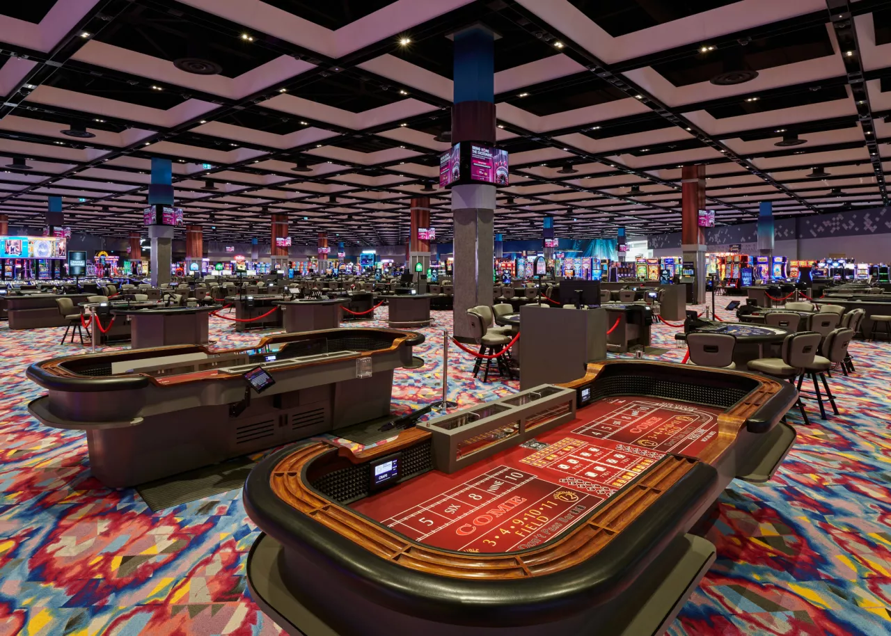 The gaming floor at the brand-new $1B Great Canadian Casino Resort Toronto which opened June 20, 2023. Photo credit: doublespace photography (CNW Group/Great Canadian Entertainment) img#1