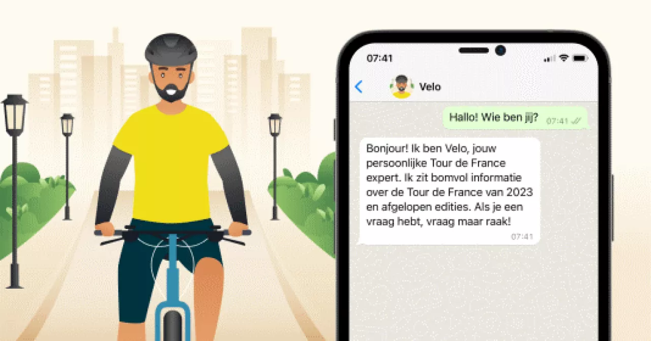 Pasgeboren AI-Chatbot: Meteen antwoord op alle Tour de France vragen